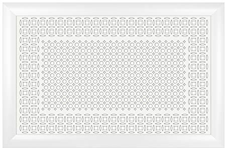ArkMaster cubreradiadores rejillas de ventilación madera MDF/haya, cubreradiador blanco laminado (Susanna/Circo M 90x60cm) cubreradiador 120cm ancho casa de campo