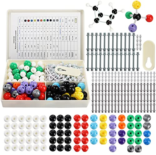 Yopay 240 Pieces Molecular Model Kit, Organic and Inorganic Chemistry Molecular Structure Model, 86 Atoms and 153 Links and 1 Short Link Remover Tool