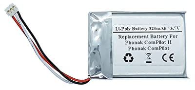 3.7V 320mAh Replacement Battery For Phonak ComPilot II, ComPilot hearing aids, IP462539