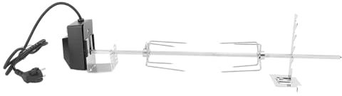 Kit Griglia Girarrosto, Asta Quadrata per Spiedo, Forchette per Carne, Interruttore Impermeabile, Motore Rotante Stabile, Forte Carico, Set per Barbecue (Spina europea 220 V)