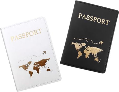 AKVYNTYR 2 Stück Reisepasshülle Reisepass Hülle PU Leather Passport Cover Reisepasshüllen Personalisiert Passhülle Passport Holder Case Pass Hülle Etui für Kreditkarten Ausweis Reisedokumente