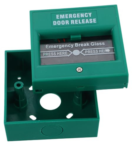 DOITOOL Manual Emergency Alarm Button Resettable Break Glass Release for Traditional Fire Systems Button for Quick Evacuation and Safety