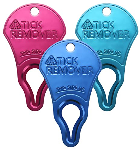WLFRHD 3 Pack Tick Remover Tool, Portable Tick Removal for Pets and Humans, Safe and Reliable, Pain-Free Tick Card for Dogs, Cats and People, Essential Outdoor Tool