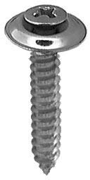 BoltmanShop #8 X 1 Phillips Oval #6 Head SEMS Tap Screw Countersunk Chrome(100pkg)