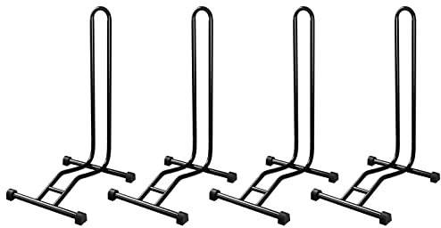 4 x WELLGRO® Fahrradständer - Stahl, sicherer Stand - Farbe schwarz