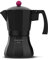 Taurus Black Moments 6 - Cafetera italiana, 6 tazas, base y filtro de acero inoxidable, válvula de seguridad, cierre de silicona para mayor seguridad, para todos los fuegos, tapa transparente, negro