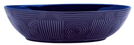 Maxwell & Williams DR0454 Schale oval, 32 x 27 cm – Serie Arc – Indigoblau Keramik glatt in attraktiver Geschenkbox