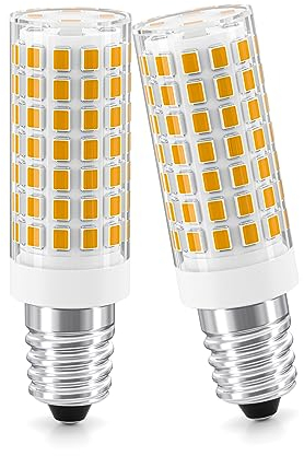 TASMOR E14 LED Glühbirne 5W, Warmweiß 800Lm 3000K Lampe, ersetzt 50W Halogenlampe, Nicht dimmbar für dunstabzugshaube Kühlschrank Schlafzimmer Wohnzimmer, 2er Pack