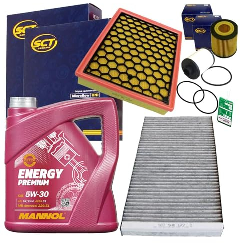 BandelOne enthält Filterset Inspektionspaket+5L Mannol Öl passend für 1.9CDTI Vectra C