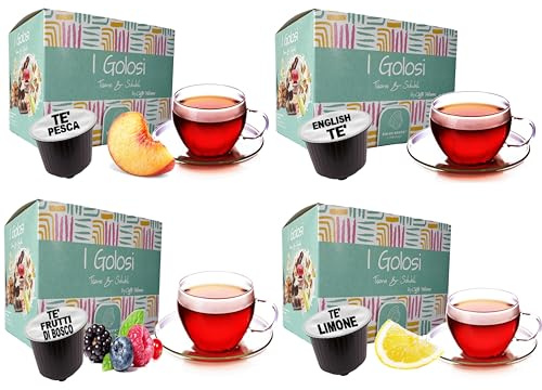 Caffè Vulcanus – Boissons instantanées en capsules, compatibles avec Nescafé Dolce Gusto (60 capsules, Mixte thé1)