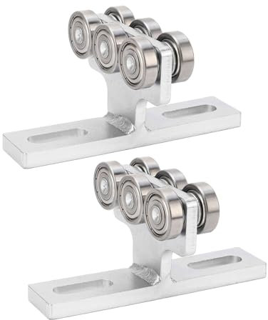 Conjunto de Carro de 6 Ruedas de 2 Piezas para Polipasto Eléctrico PA200‑PA1000 Rodillo de Instalación de Polipasto con Rodillo para Canal de Puntal de 1 a 5/8 Pulgadas o Más, 255 Kg