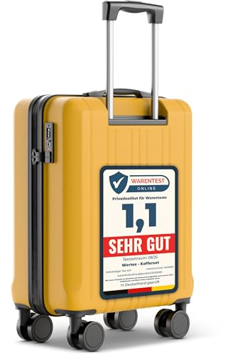 Valigia bagaglio a mano 55x40x20cm - adatta per Ryanair, Lufthansa, Eurowings e co. I Trolley da cabina 36L con rotelle morbide e pratico lucchetto TSA, valigia da cabina