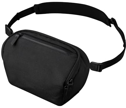 ALPAKA Vertex Pouch Mini 2L - EDC Sling Bag, Fits E-Readers and a Large Smart Phone or Small Essentials, Mens Crossbody Travel Bag, Weatherproof Black Axoflux 300D Fabric