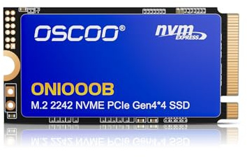OSCOO 2TB M.2 2242 NVMe SSD, PCIe Gen4, Up to 5200MB/s Graphene Heatsink | Internal SSD for Laptop, Ultrabook, Lenovo ThinkPad, Dell Latitude, Intel NUC, Mini PC,Embedded Systems