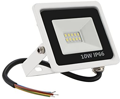 SOPOTUTU LED Exterior Ultradelgado con Reflector Luz de Inundación para Jardín y y Templado Resistente