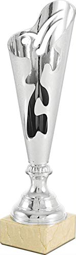 Art-Trophies Kegel ABSTRAKT Silber 27 cm