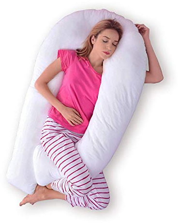 Air Comfort Soft Touch Full Body Cuddle Pregnancy Pillow - U Shape Nursing and Orthopedic Boomerang Pillow - Arms Legs Belly and Back Support for Pregnant Women
