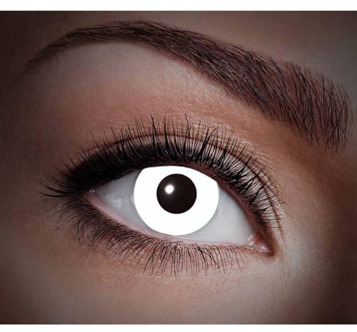 Boland - Lentilles mensuelles UV Flash, 1 paire de lentilles de contact souples, reflètent la lumière UV, pas de correction de la vue, accessoires pour déguisements d'Halloween