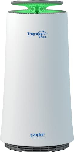 Purificador de aire Therapy Air® Smart de Zepter con filtro HEPA ionizador y luz UV-C, todo en uno sistem que elimina el 99,9% de las partículas dañinas, agentes patógenos y contaminantes del aire