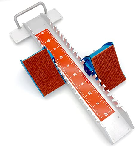 Supvision 64cm High-Level Starting Blocks Aircraft Grade Aluminum Running Track Blocks Waterproof and Rustproof 6 Angle Adjustable Pedals for Track and Field Competition