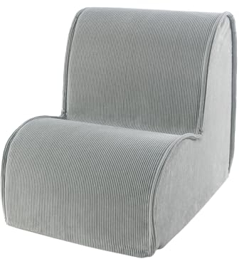 MEOWBABY Sitzsack Kinder – Bequemer und gemütlicher Kinder-Sitzsack mit Füllung, ideal für das Kinderzimmer | Sitzsäcke fürs Kinderzimmer, Slimcord, Grau