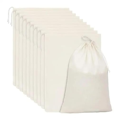 Reusable Tea Bags for Loose Tea, Muslin Cloth Bags for Cooking, Empty Tea Bags for Loose Leaf Tea, Cotton Muslin Drawstring Filter Strainer Infuser Pouches for Herbs Spices Soup Mulled Wine, 30 Pack