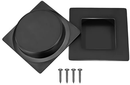 Malimali Lot de 2 poignées encastrées pour porte coulissante, 70 mm - Poignées de porte carrées à encastrer en acier inoxydable avec tirage au doigt pour porte de poche, porte de placard, porte