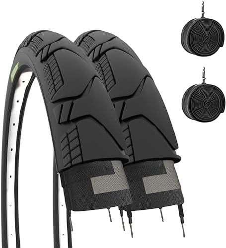 ECOVELO Unisex – Erwachsene 2 Paar Reifen 700 x 45C, Schwarz