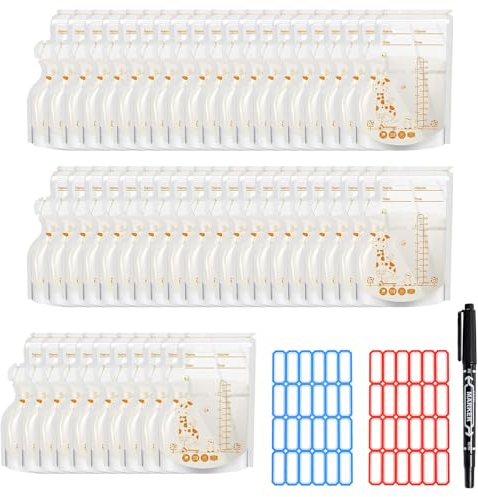 Muttermilchbeutel,Milchbeutel für Muttermilch,Muttermilchbeutel zum Einfrieren,Muttermilch Aufbewahrungsbeutel,Breast Milk Storage Bags,Vorsterilisierte Aufbewahrungsbeutel,250 Ml,53pcs