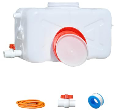 Vattentank 45L/80L/110L/200L Med Kran Plastvattenförvaringskub，Bärbar Horisontell Vattenförvaringsbehållare för Hushållsvatten Camping Utomhus Självkörande Turné(Size:110L)