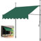 Balkon Sonnenschutz ohne Bohren Einziehbare Markise mit Kurbel Höhenverstellbar UV und Wasserdicht Balkonschirm Outdoor-Schatten für Balkon Terrasse Manueller Sonnenschutz ES
