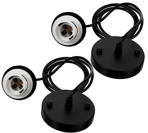 BESTOYARD 2pcs Hanging Cable Lamp Holder Ceiling Light Holder Screw Bulb for Pendant Ceiling Lights