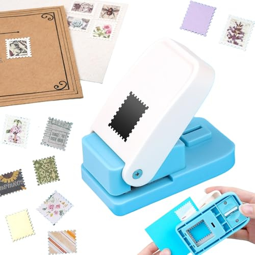 Perforatrice rettangolare per francobolli, 1 x 20,3 cm, a leva, per lavori artigianali con carta, scrapbooking, fai da te, creazione di biglietti artistici e artigianali
