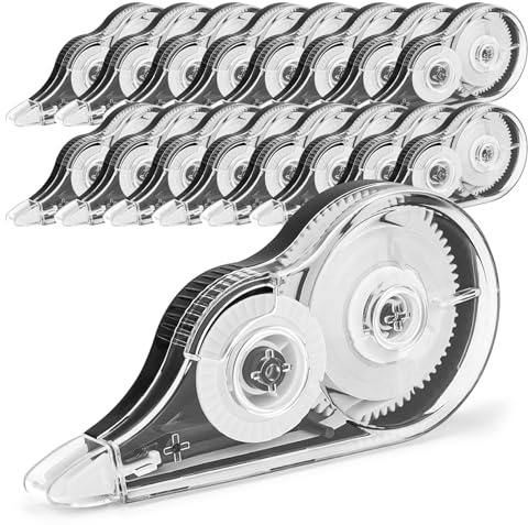 JEFURE Correction Tape Set, 16 Pcs, 12 m x 5 mm, Black