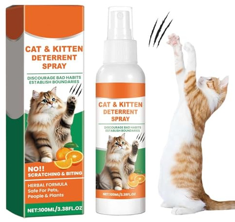 YONGRRL Natural Cat Deterrent for Indoor & Outdoor Use, Anti-Scratch Training to Stop Cats Scratching Carpet & Furniture, Pet Repellent Spray.
