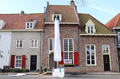 Schuttrutsche 12m | Flexible 4X 3m Schläuche, hohe Stabilität, einfache Installation | Bauschuttrutsche inkl. Einfülltrichter, 4X Spanngurt und 5m³ Malervlies optimales Set für Bauschutt-Entsorgung