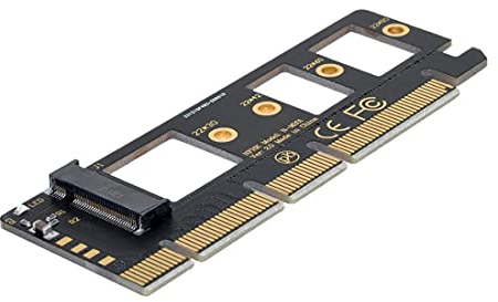 chenyang Adattatore M.2 NVMe a PCIe 3.0 X16 NVMe/AHCI SSD a PCI Express Adattatore di espansione per scheda madre, nero