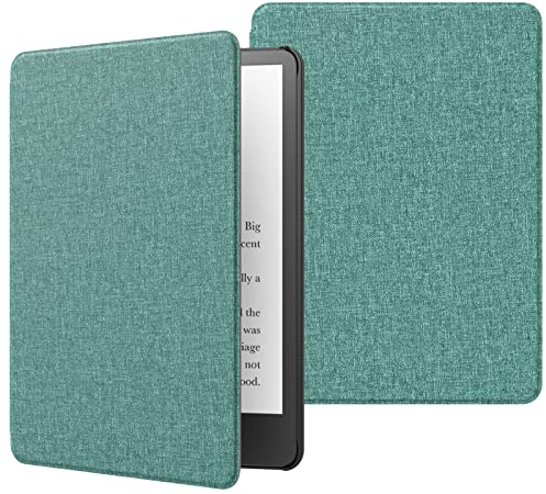 MoKo Hülle Kompatibel mit Kindle Paperwhite 11. Generation 2021, Dünn Lightweight Kunstleder Schutzhülle Smart Cover mit Auto Sleep/Wake für Kindle Paperwhite 6,8 Zoll, Signature Edition, Grün