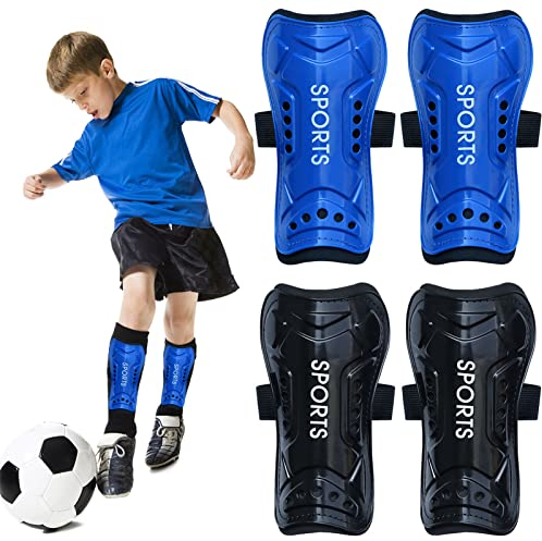2 Paar Schienbeinschoner Kinder Schienbeinschoner Fußball Jugendgrößen Kind Fußball Shin Pads Schienbeinschoner Kinder mit Knöchelschutz
