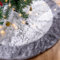Lanpn Weihnachtsbaum Decke Christbaumdecke 90 cm, Groß Kunstfell Zweig Tannenbaum Decke Unterlage Teppich, Weihnachtsbaumdecke für Christbaumschmuck Weihnachtsdeko (Silber, 90 cm)
