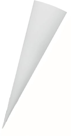 Adina Bastelschultüte Schultüten - Rohling stabil, weiß, 70cm rund ohne Verschluss, Stabiler Karton 1 Stück