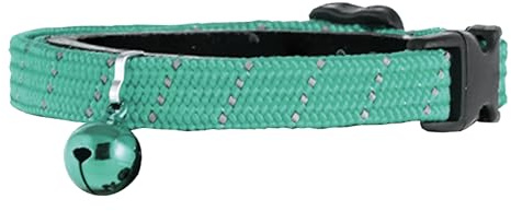 BirdsBeSafe® Break Away Cat Collar with Bell, Reflective Thread for Night Visibility, Comfortable Elastic Stretch Cat Collar to Protect Cat from Getting Stuck in the Garden.