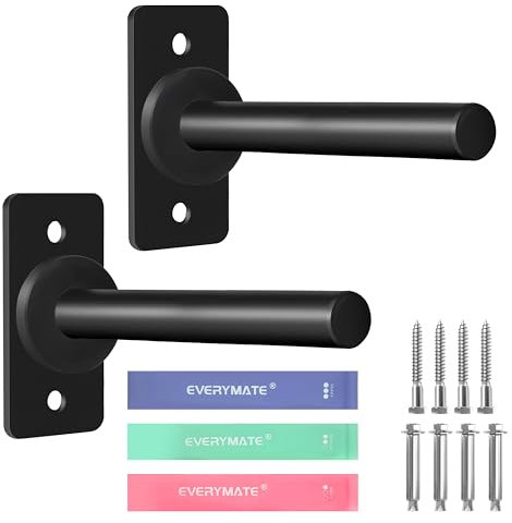 EVERYMATE Weight Plate Rack, Wall Mount Weight Plate Holder for Bumper Plates, Max Weight Capacity 330 lb, Home Gym Organizer