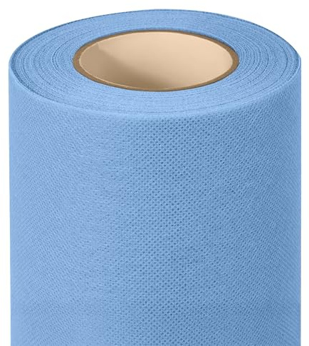 Maxi Products - Rollo de Mantel TNT Sin Precorte - 1,2 x 5 m - Tejido no Tejido Spunbond (TNT) - Desechable con Efecto Tela - Resistente a Líquidos - Catering - Impermeable (Azul Pastel)