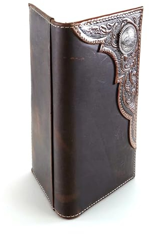 ARIAT Men's Distressed Corner Over Circle Rodeo Wallet - Brown - One Size
