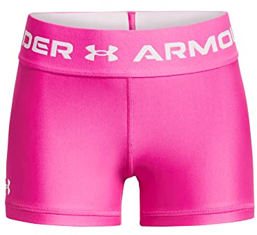 Under Armour Kids HeatGear Shorts Bottoms Pink/White 11-12 Years
