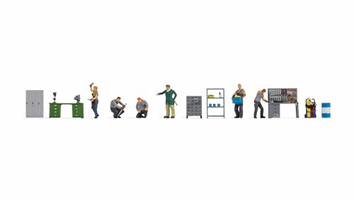 NOCH® Figuras temáticas del Mundo Taller para Modelado H0 1:87, Ideal para dioramas realistas