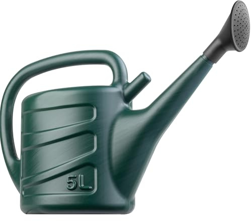 Hardys 5L Green Rose Watering Can - Outdoor & Indoor Watering Can with Detachable Sprinkler Rose Head, Long Spout Water Can for Houseplant & Garden Plants