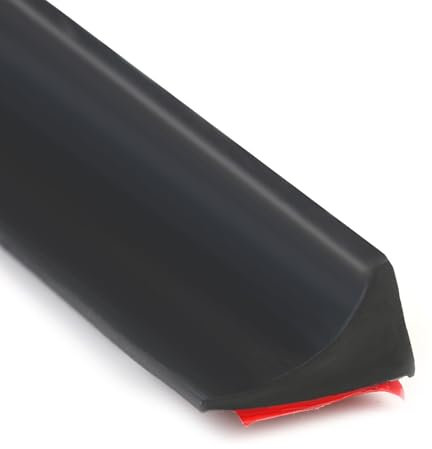 100CM Barrière Douche, Joint Flexible Silicone Autocollant Douche Italienne Bord Baignoire Anti-Débordement Anti-Inondation Seuil Pliable pour Salle Bain Adhésif Étanche