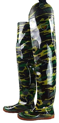 IBOWZ Wathose Herren Damen Hip Waders 80 cm Lange Reissämlings-Angel-Gesäß-Watstiefel, verlängerte und verdickte knielange PVC-Regenstiefel